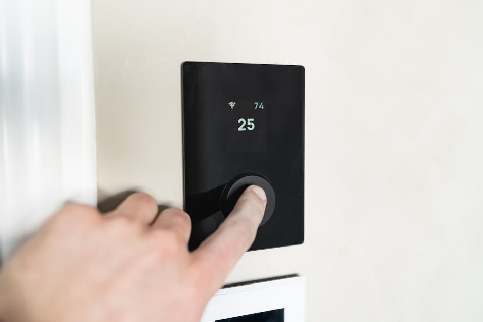 Smart home thermostat interface showing cooling settings